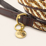 Afbeelding laden in galerijweergave, Laisse pour chien en perles et cuir Gigi Sahara