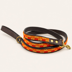 Afbeelding laden in galerijweergave, Laisse pour chien en perles et cuir Gigi Paprika