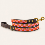Afbeelding laden in galerijweergave, Laisse pour chien en perles et cuir Gigi Madelaine