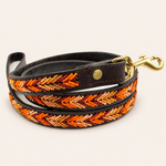 Bild in Galerieansicht laden, Laisse pour chien en perles et cuir Gigi Katniss