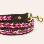 Charger l'image dans la galerie, Laisse pour chien en perles et cuir Gigi Themba