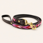 Charger l'image dans la galerie, Laisse pour chien en perles et cuir Gigi Themba