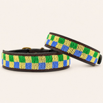Bild in Galerieansicht laden, Collier pour chien en perles et cuir Gigi Riviera