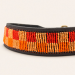 Afbeelding laden in galerijweergave, Collier pour chien en perles et cuir Gigi Paprika