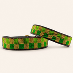 Afbeelding laden in galerijweergave, Collier pour chien en perles et cuir Gigi Olive
