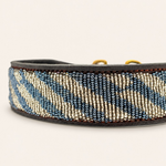 Afbeelding laden in galerijweergave, Collier pour chien en perles et cuir Gigi Zenya