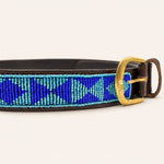 Afbeelding laden in galerijweergave, Ceinture en perles et cuir Gigi Azure