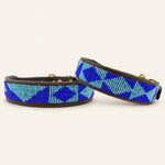 Afbeelding laden in galerijweergave, Collier pour chien en perles et cuir Gigi Azure