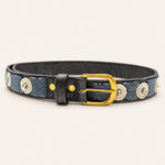 Afbeelding laden in galerijweergave, Ceinture en perles et cuir Gigi Silver