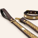 Bild in Galerieansicht laden, Laisse pour chien en perles et cuir Gigi Coast