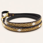 Bild in Galerieansicht laden, Laisse pour chien en perles et cuir Gigi Coast