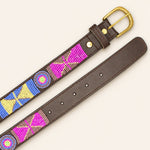 Charger l'image dans la galerie, Ceinture en perles et cuir Gigi Olga
