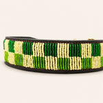 Charger l'image dans la galerie, Collier pour chien en perles et cuir Gigi Lime