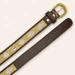 Afbeelding laden in galerijweergave, Ceinture en perles et cuir Gigi Golden Shell