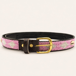 Afbeelding laden in galerijweergave, Ceinture en perles et cuir Gigi Pink Shell