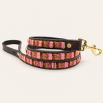 Afbeelding laden in galerijweergave, Laisse pour chien en perles et cuir Gigi Valhia