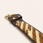 Afbeelding laden in galerijweergave, Ceinture en perles et cuir Gigi Sahara