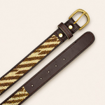 Afbeelding laden in galerijweergave, Ceinture en perles et cuir Gigi Sahara