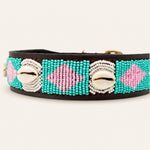 Afbeelding laden in galerijweergave, Collier pour chien en perles et cuir Gigi Seashell