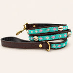 Afbeelding laden in galerijweergave, Laisse pour chien en perles et cuir Gigi Seashell