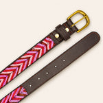 Afbeelding laden in galerijweergave, Ceinture en perles et cuir Gigi Themba