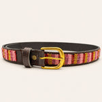 Afbeelding laden in galerijweergave, Ceinture en perles et cuir Gigi Valhia