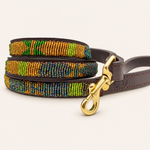 Bild in Galerieansicht laden, Laisse pour chien en perles et cuir Gigi Rudy