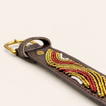 Afbeelding laden in galerijweergave, Ceinture en perles et cuir Gigi Wavy