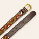 Afbeelding laden in galerijweergave, Ceinture en perles et cuir Gigi Wavy