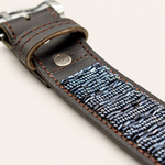 Afbeelding laden in galerijweergave, Ceinture en perles et cuir Gigi Nova
