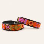 Afbeelding laden in galerijweergave, Collier pour chien en perles et cuir Gigi Vini