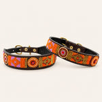 Afbeelding laden in galerijweergave, Collier pour chien en perles et cuir Gigi Vini