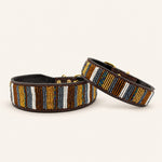 Afbeelding laden in galerijweergave, Collier pour chien en perles et cuir Gigi Titan