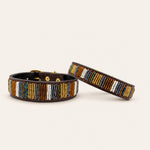 Afbeelding laden in galerijweergave, Collier pour chien en perles et cuir Gigi Titan