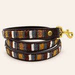 Afbeelding laden in galerijweergave, Laisse pour chien en perles et cuir Gigi Titan