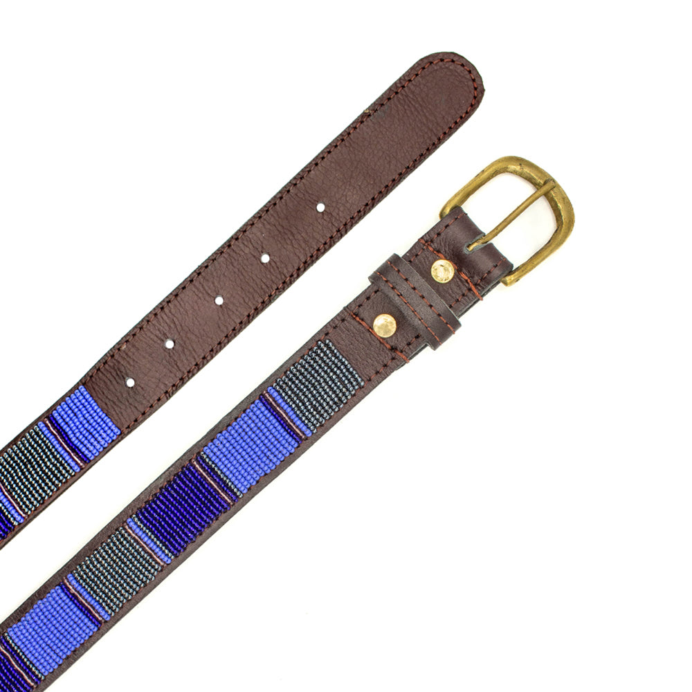 Ceinture en perles et cuir Gigi Chapka
