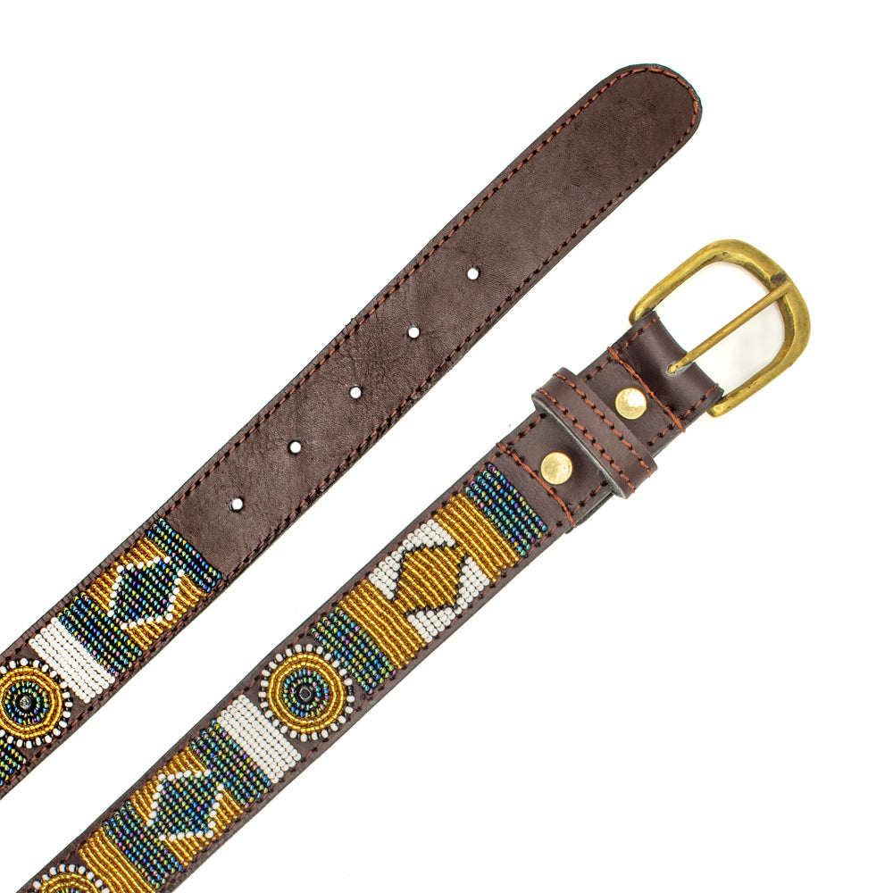 Ceinture en perles et cuir Gigi Scottie