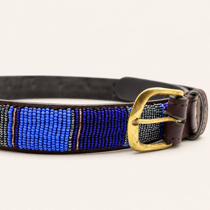Ceinture en perles et cuir Gigi Chapka