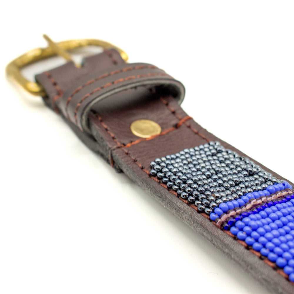 Ceinture en perles et cuir Gigi Chapka