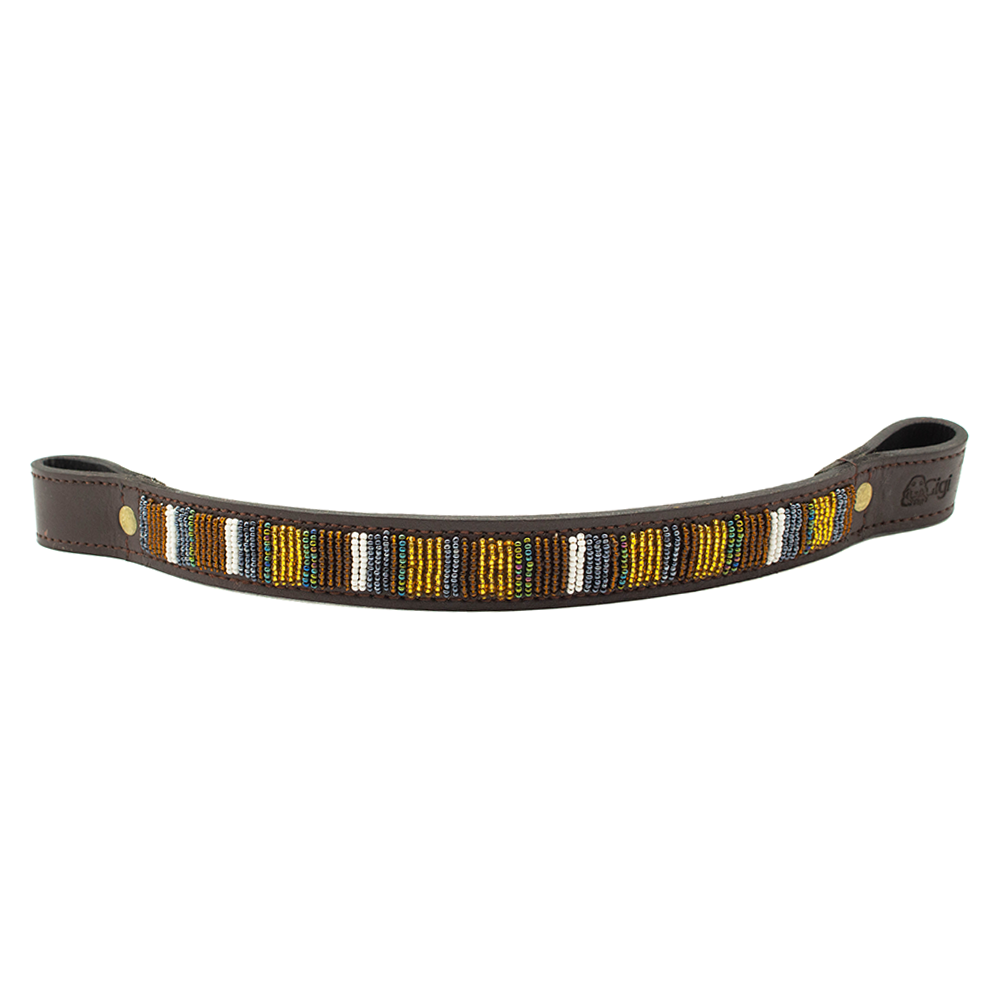 Frontal cheval en perles et cuir Gigi Titan