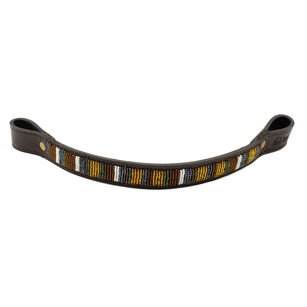 Frontal cheval en perles et cuir Gigi Titan