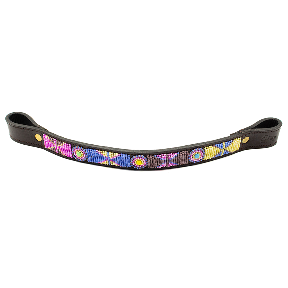Frontal cheval en perles et cuir Gigi Olga