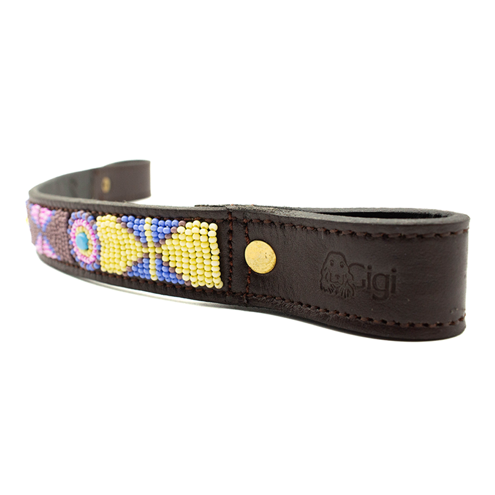 Frontal cheval en perles et cuir Gigi Olga