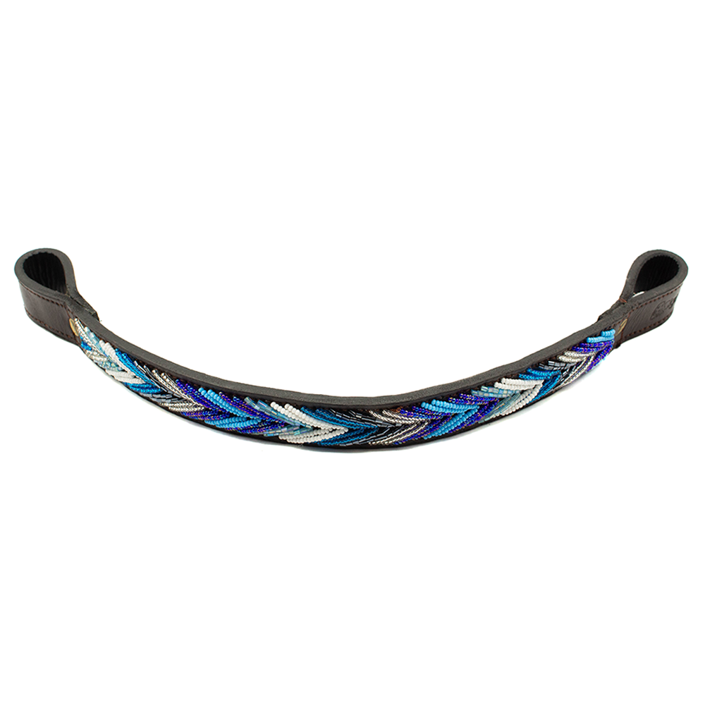 Frontal cheval en perles et cuir Gigi Dito