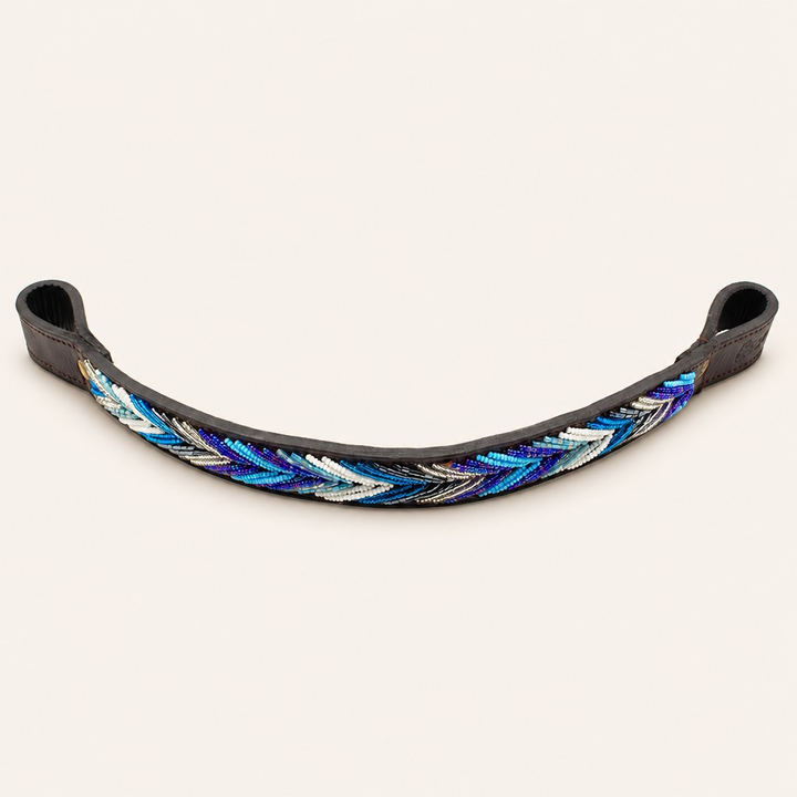 Frontal cheval en perles et cuir Gigi Dito