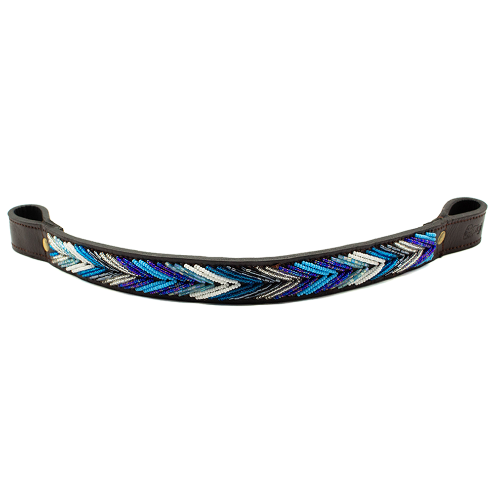 Frontal cheval en perles et cuir Gigi Dito