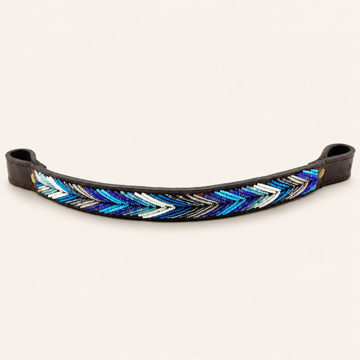 Frontal cheval en perles et cuir Gigi Dito