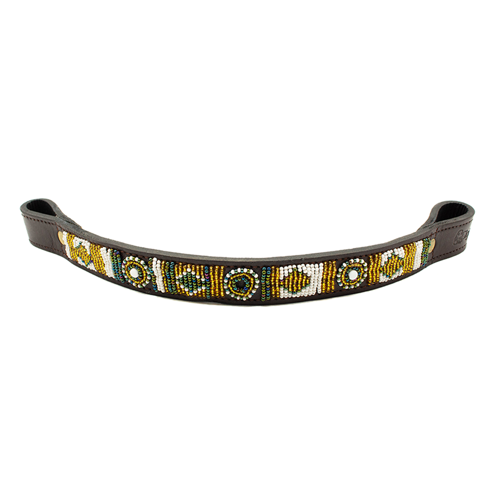 Frontal cheval en perles et cuir Gigi Scottie