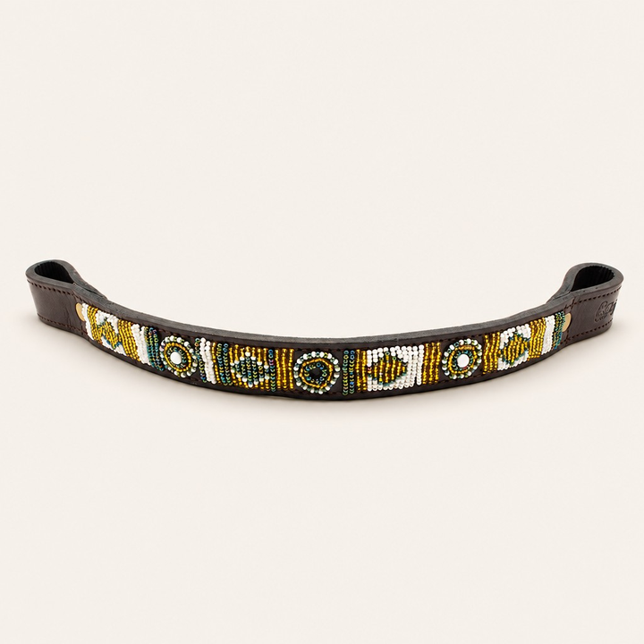 Frontal cheval en perles et cuir Gigi Scottie
