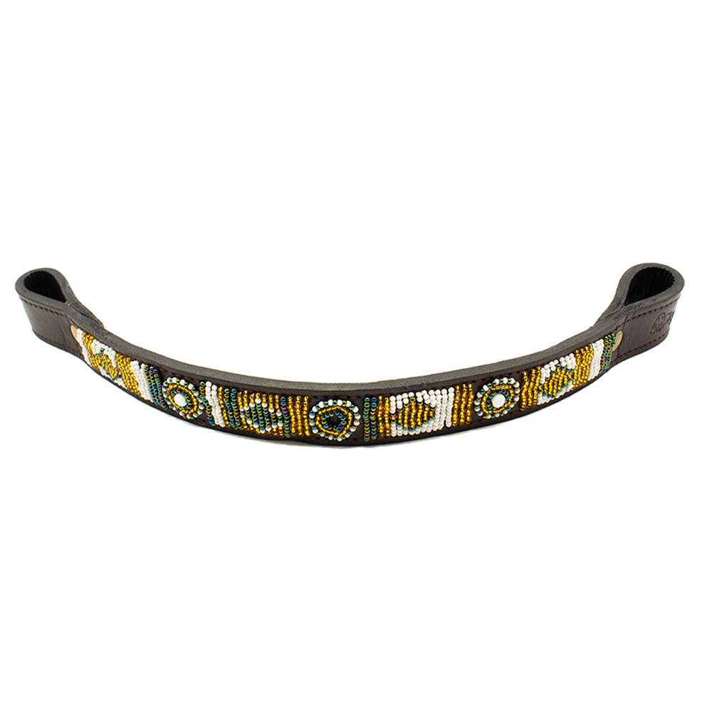 Frontal cheval en perles et cuir Gigi Scottie